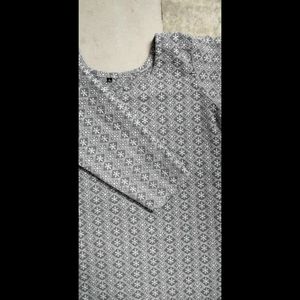 Grey Embroidery Kurta